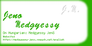 jeno medgyessy business card