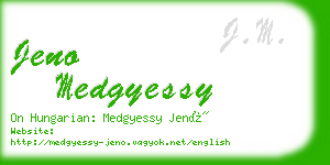 jeno medgyessy business card